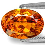 2.79-Carat Sparkling Dark Orange Clinohumite from Tanzania