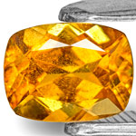 0.81-Carat Yellowish Orange Cushion-Cut Clinohumite