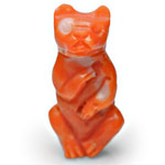 6.50-Carat Sculpture of Bear (Carved from Japanese Coral)