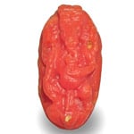 6.77-Carat Natural Coral Sculpture with Carving of Lord Ganesha