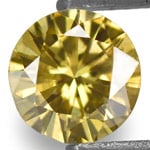 0.13-Carat Excellent Fancy Deep Yellow Diamond from South Africa
