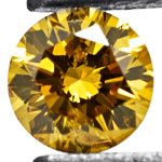 0.07-Carat Brilliant Natural Golden Yellow Diamond (Non-Treated)