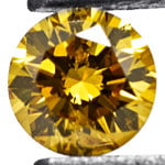 0.07-Carat Brilliant Natural Golden Yellow Diamond (Non-Treated)