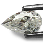 0.41-Carat D-Color SI1-Clarity Eye-Clean Pear Shaped Diamond
