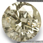 0.77-Carat Natural Round Brilliant-Cut Light Yellow Diamond 0.77-Carat Natural Round Brilliant-Cut Light Yellow Diamond