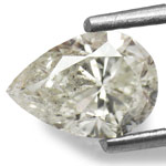 1.11-Carat Lustrous Pear-Shaped I2-Clarity J-Color Diamond