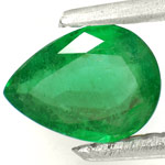 0.70-Carat Velvet Green Pear-Shaped Zambian Emerald