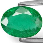 1.25-Carat Natural & Untreated Intense Green Zambian Emerald