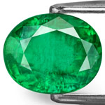 3.20-Carat Deep Velvet Green Oval-Cut Zambian Emerald