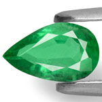 0.64-Carat Leaf Green Pear-Shaped Eye-Clean Emerald