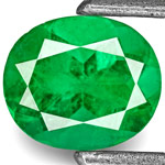 0.34-Carat Eye-Clean Bright Green Oval-Cut Colombian Emerald