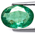 1.65-Carat Lustrous Oval-Shaped Zambian Emerald (Untreated)