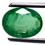 1.26-Carat Lustrous Grass Green Emerald from Zambia