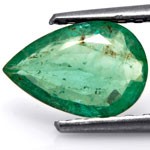 1.13-Carat Pear-Shaped Zambian Emerald