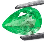 0.63-Carat Lustrous Pear-Shaped Colombian Emerald