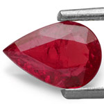 0.81-Carat Unheated Pear-Shaped Ruby from Mozambique (IGI)