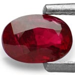 0.74-Carat Deep Purplish Red Unheated Ruby from Mozambique (IGI)