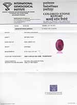 0.74-Carat Deep Purplish Red Unheated Ruby from Mozambique (IGI)