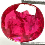 1.20-Carat Unheated Pinkish Red Flat-Cut Ruby (AIGS-Certified)