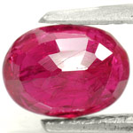 1.36-Carat High Grade Unheated Intense Red Ruby from Mozambique