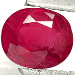 1.05-Carat Unheated Purplish Red Ruby from Mozambique