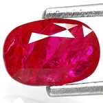 1.27-Carat IGI-Certified Unheated Oval-Cut Ruby from Mozambique