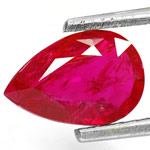 1.26-Carat IGI-Certified Unheated Pear-Shaped Magenta Red Ruby