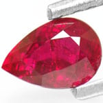 0.61-Carat Dazzling Pear-Shaped Burmese Ruby (IGI-Certified)