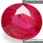 0.75-Carat Lustrous Pinkish Red Unheated Mozambique Ruby