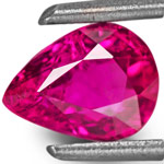 1.02-Carat Eye-Clean Vivid Purplish Red Pear-Shaped Ruby