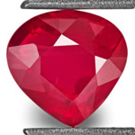 1.18-Carat Unheated Deep Pinkish Red Heart-Shaped Ruby
