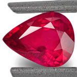 1.01-Carat Beautiful Intense Pinkish Red Pear-Shaped Ruby