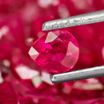 28.92-Carat Lot of Unheated Pear-Shaped Rubies from Mozambique