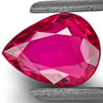 2.03-Carat Deep Pinkish Red Pear-Shaped Unheated Ruby
