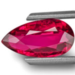 2.02-Carat Unheated Neon Purplish Red Pear-Shaped Ruby (GIA)