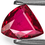 2.01-Carat Trilliant-Cut Unheated Fiery Pinkish Red Ruby