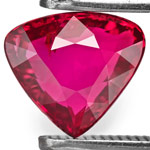 1.02-Carat Heart-Shaped Intense Red Unheated Mozambique Ruby
