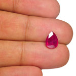 2.24-Carat Pear-Shaped Dark Pinkish Red Unheated Mozambique Ruby