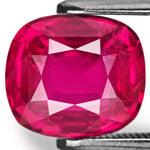3.69-Carat Splendid Intense Pinkish Red Unheated Mozambique Ruby