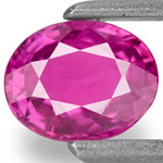 0.76-Carat Eye-Clean Intense Pinkish Purple Ruby from Mozambique