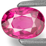 0.50-Carat Bright Pinkish Red Unheated Oval-Cut Ruby