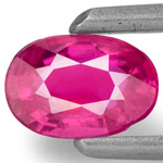 0.43-Carat Oval-Cut Bright Pink Red Ruby from Mozambique