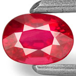 0.40-Carat Eye-Clean Bright Orangy Red Ruby from Mozambique