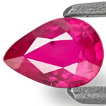 0.44-Carat Pear-Shaped Pinkish Red Ruby from Mozambique