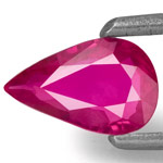 0.44-Carat Unheated Pear-Shaped Pinkish Red Ruby