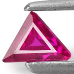 0.26-Carat Eye-Clean Pinkish Red Trilliant-Cut Unheated Ruby