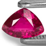 0.43-Carat Fiery Pinkish Red Unheated Trilliant-Cut Ruby