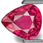 0.49-Carat Pear-Shaped Intense Pinkish Red Ruby (Unheated)