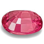 0.54-Carat Oval-Cut Bright Pink Red Ruby from Mozambique