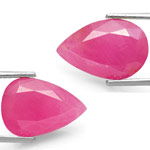 13.18-Carat Pair of Unheated Pear-Shaped Pinkish Red Rubies 13.18-Carat Pair of Unheated Pear-Shaped Pinkish Red Rubies